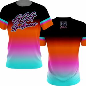 GSG SCRIPT BLACK THROWBACK COLOR FADE JERSEY